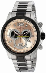 Invicta Watches : 0079 Pink Dial Stainless Steel Band Men Watch