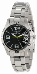Invicta Watches : 0088 Black Dial Measures Seconds Luminous Women Watch