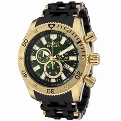 Invicta Watches : 0141 Green Dial Chronograph Luminous Second-hand Water-resistant Men Watch