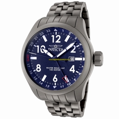 Invicta Watches : 0191 Blue Dial Stainless Steel Band Men Watch