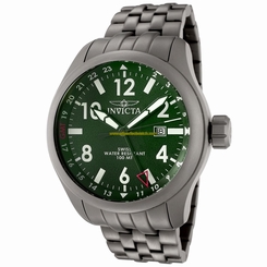 Invicta Watches : 0193 Green Dial Stainless Steel Band Men Watch