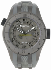 Invicta Watches : 0227 Grey Dial Date Titanium Case Grey Polyurethane Men Watch