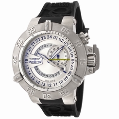 Invicta Watches : 0327 Quartz GMT Date Black Rubber Men Watch
