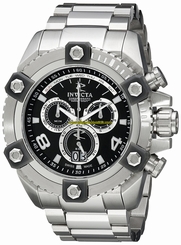 Invicta Watches : 0335 Black Dial Stainless Steel Band Men Watch