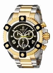Invicta Watches : 0337 Black Dial Stainless Steel Band Men Watch