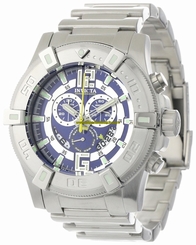 Invicta Watches : 0357 Blue Dial Stainless Steel Men Watch