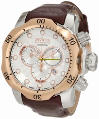 Invicta Watches : 0359BBB Silver-tone Dial 18kt. Gold Plated Stainless Steel Men Watch