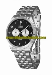 Zenith Watches : 03.0520.4010/21.M520 Automatic COSC Black Chronograph With Silver Sub-s And Double Grande Date Window At 6 Dial Stainless Steel Band Men Watch
