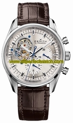 Zenith Watches : 03.2040.4061/01.C494 Chronomaster El Primero Open Chronograph Brown Leather Men Watch