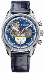 Zenith Watches : 03.2040.4061/52.C700 El Primero Chronomaster 1969 Open Chronograph Blue Leather Men Watch