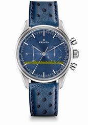 Zenith Watches : 03.2150.4069/51.C805 Automatic Chronograph Blue Leather Men Watch