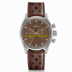 Zenith Watches : 03.2150.4069/75.C806 Automatic Chronograph Brown Leather Men Watch
