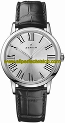 Zenith Watches : 03.2290.679/11.C493 Automatic Roman Numerals Dial Black Leather Men Watch