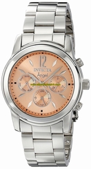 Invicta Watches : 0462 Orange Dial Measures Seconds Women Watch