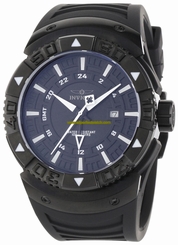 Invicta Watches : 0670 Black Dial Black Polyurthane Men Watch