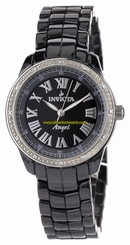 Invicta Watches : 0725 Black Dial Stainless Steel Band Women Watch