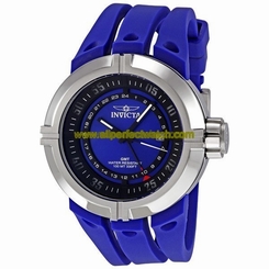 Invicta Watches : 0833 Quartz GMT Date Blue Silicone Men Watch