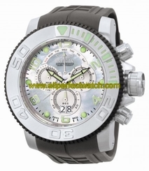 Invicta Watches : 0861 Quartz Mother of Pearl Chronograph Polyurethane Men Watch