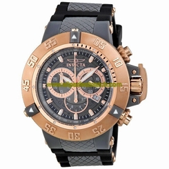 Invicta Watches : 0932 Quartz Chronograph Date Dark Gray Silicone Men Watch