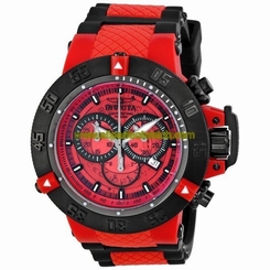 Invicta Watches : 0938 Quartz Chronograph Date Black Rubber Men Watch