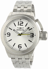 Invicta Watches : 0989 Silver Dial Stainless Steel Men Watch