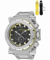Invicta Watches : 10020 Black Dial Stainless Steel Band Men Watch