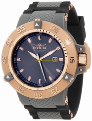 Invicta Watches : 10118 Quartz Analog Date Black Polyurethane Men Watch