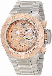 Invicta Watches : 10142 Gold Dial Stainless Steel Band Men Watch