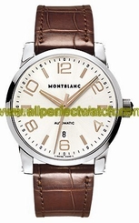MontBlanc Watches : 101550 Automatic Analog Date Brown Leather Men Watch