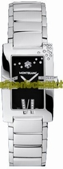MontBlanc Watches : 101559 Quartz Black Dial Diamond Bezel Stainless Steel Women Watch