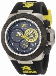 Invicta Watches : 10156 Black Carbon Fiber Dial Chronograph Luminous Stop-watch Men Watch