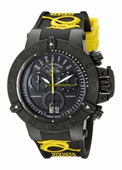 Invicta Watches : 10185 Quartz Chronograph Day Date Black Silicone Men Watch