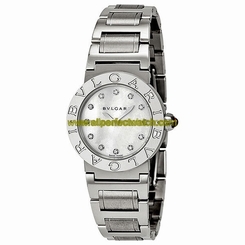 Bvlgari Watches : 101886 Quartz Mother Of Pearl Diamond Dial Stainless Steel Women Watch