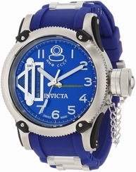Invicta Watches : 10208 Quartz Blue Dial GMT Blue Polyurethane Men Watch