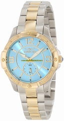 Invicta Watches : 10224 Blue Dial Stainless Steel Band Women Watch