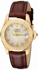 Invicta Watches : 10229 White Dial Genuine Leather Men Watch