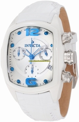 Invicta Watches : 10233 Quartz Chronograph Date White Leather Women Watch
