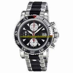 MontBlanc Watches : 102359 Automatic Chronograph Date Stainless Steel and Black Rubber Men Watch