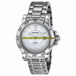 MontBlanc Watches : 102361 Automatic White Dial Date Stainless Steel Men Watch