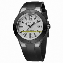 Bvlgari Watches : 102427 Automatic Date Black Rubber Men Watch