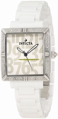 Invicta Watches : 10265 Quartz Analog White Ceramic Women Watch