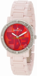 Invicta Watches : 10276 Quartz Analog Pink Ceramic Women Watch