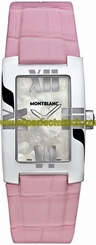 MontBlanc Watches : 104293 Quartz Mother of Pearl Dial Pink Leather Women Watch
