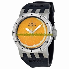 Invicta Watches : 10439 Orange Dial Fixed Stainless Steel Band Women Watch