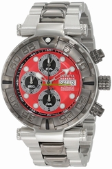 Invicta Watches : 10480 Red Dial Stainless Steel Band Men Watch