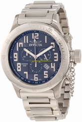 Invicta Watches : 10552 Gunmetal Dial Stainless Steel With Textured Center Links Men Watch
