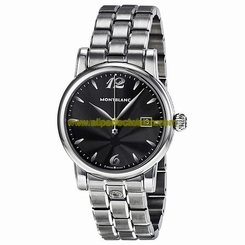 MontBlanc Watches : 105913 Quartz Black Dial Date Stainless Steel Men Watch