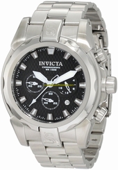 Invicta Watches : 10632 Black Dial Stainless Steel Band Men Watch