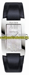 MontBlanc Watches : 106490 Quartz Mother of Pearl Dial Black Leather Women Watch