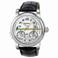 MontBlanc Watches : 106595 Automatic Chronograph Date Black Leather Men Watch
